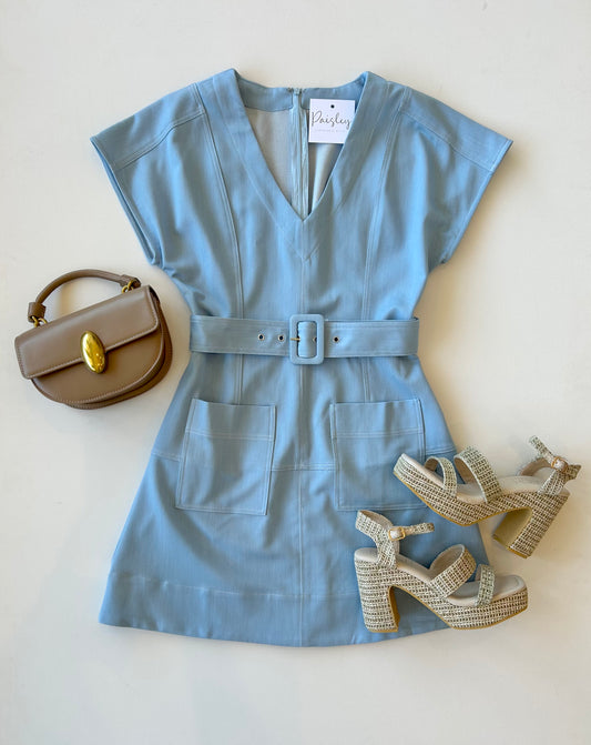 Patch Pocket Denim Dress