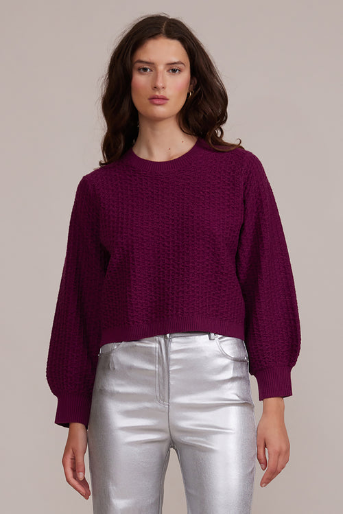 Percy Textured Wine Sweater