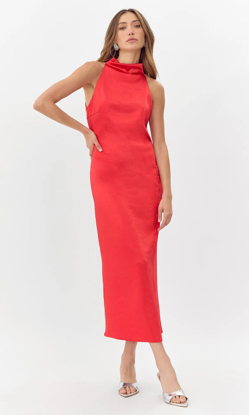 Braylen Mock Neck Midi Dress