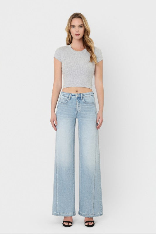 High Rise Side Panel Trouser Jean