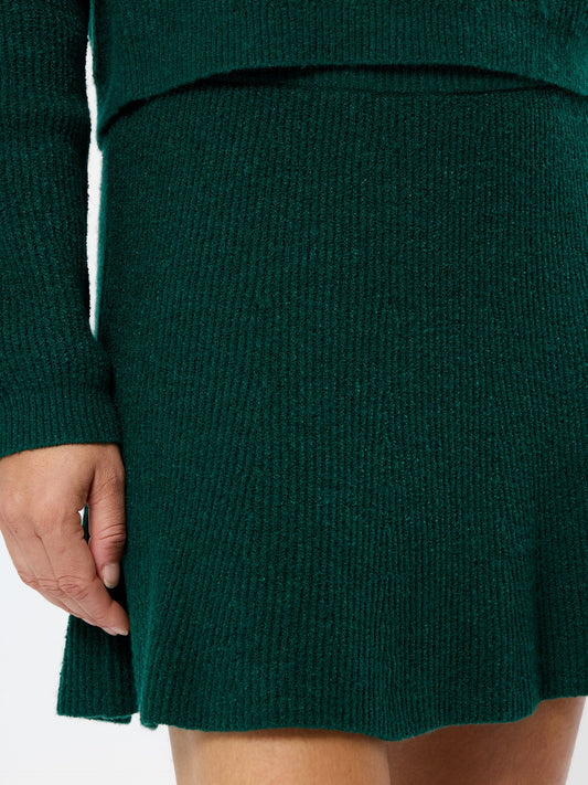 Vhari Knit Mini Skirt in Evergreen
