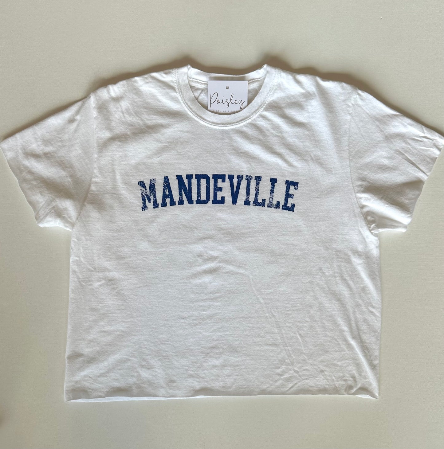 White Mandeville Boxy Gameday Tee