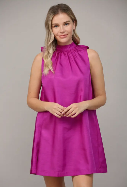 Lila Dress in Magenta