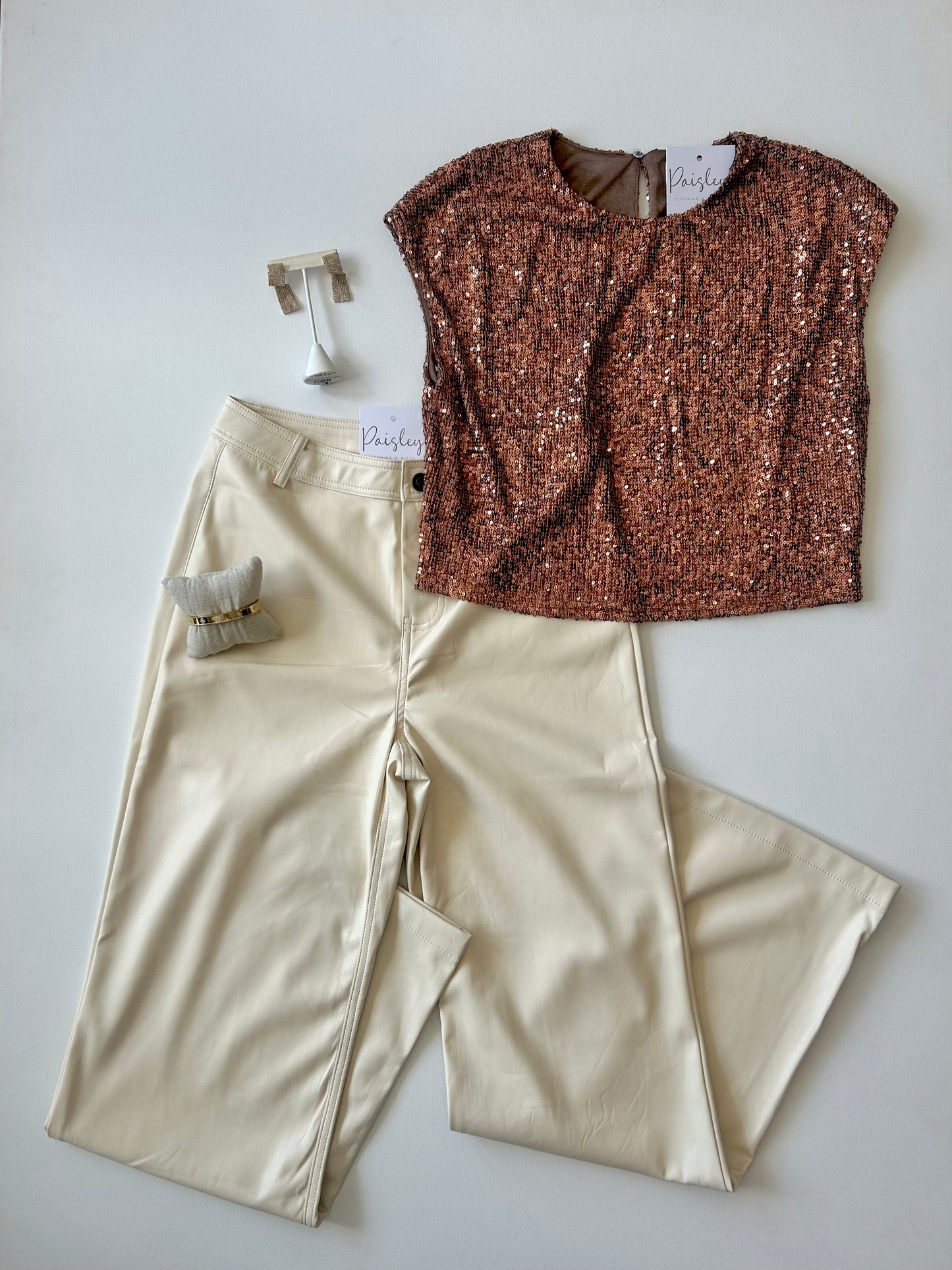 Sky High Sequin Sleeveless Top