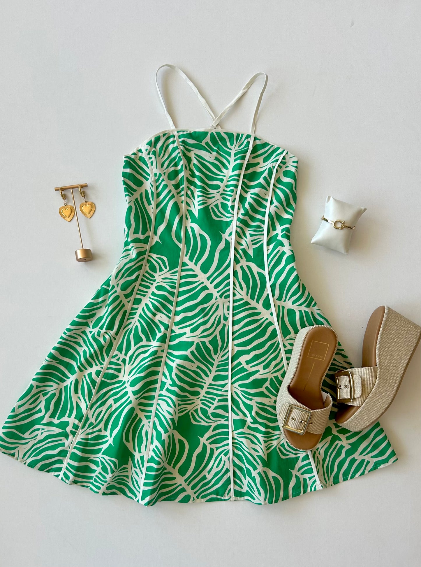 Verde Palms Mini Dress