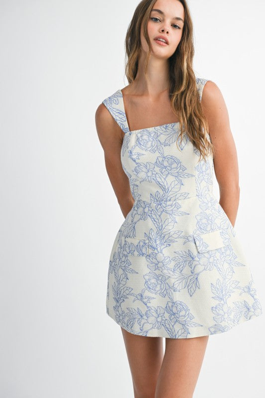 Taylor Blue Floral Dress