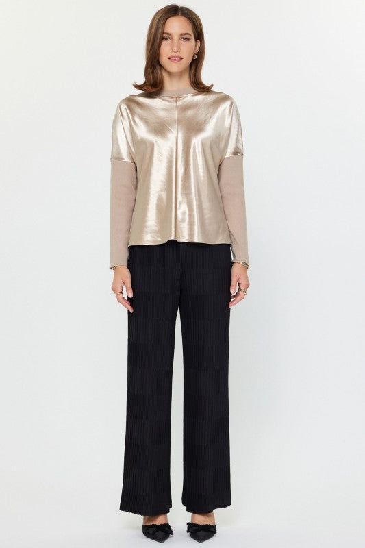 Champagne Satin/Sweater Top
