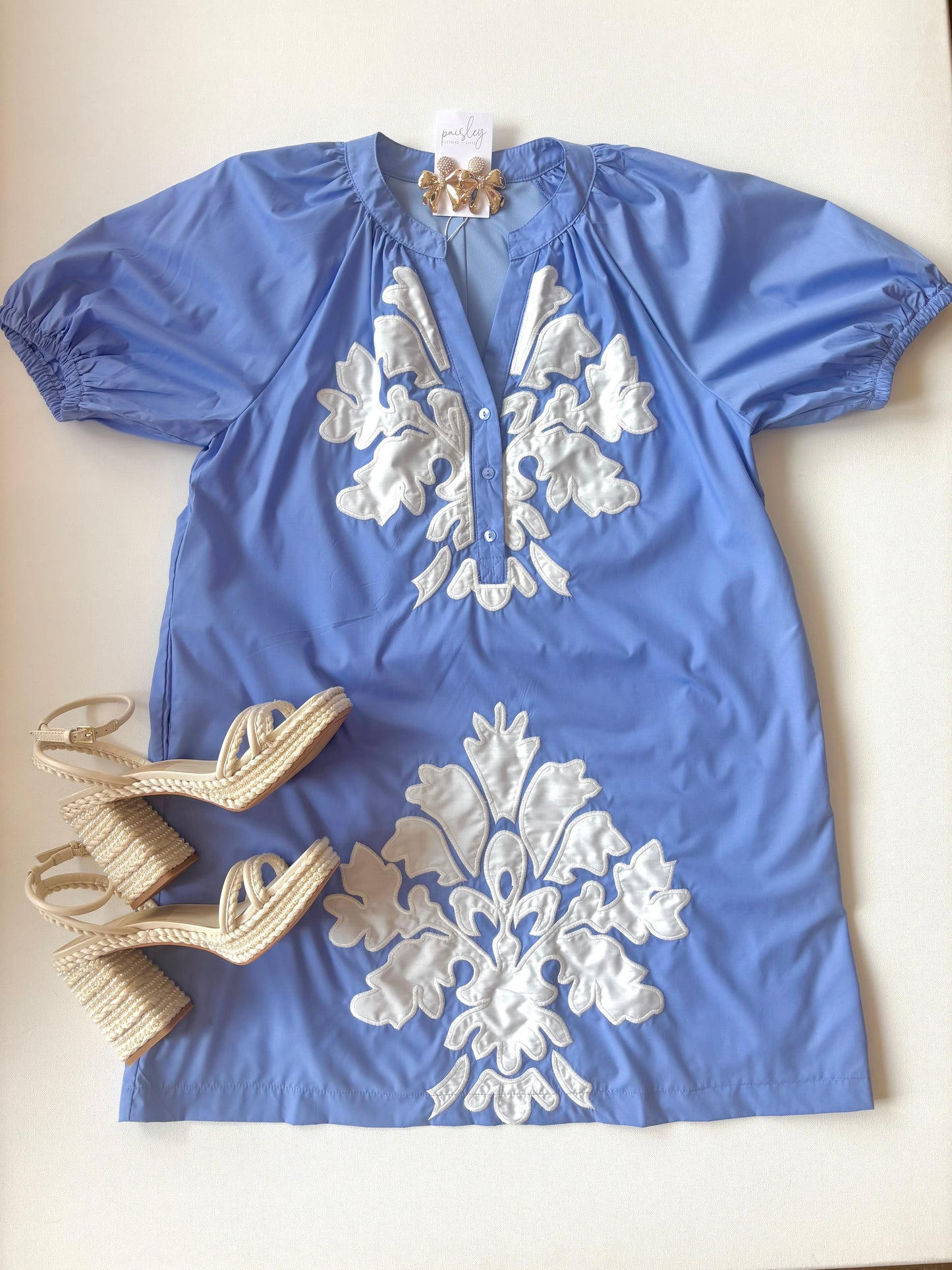 Coastline Embroidered Dress