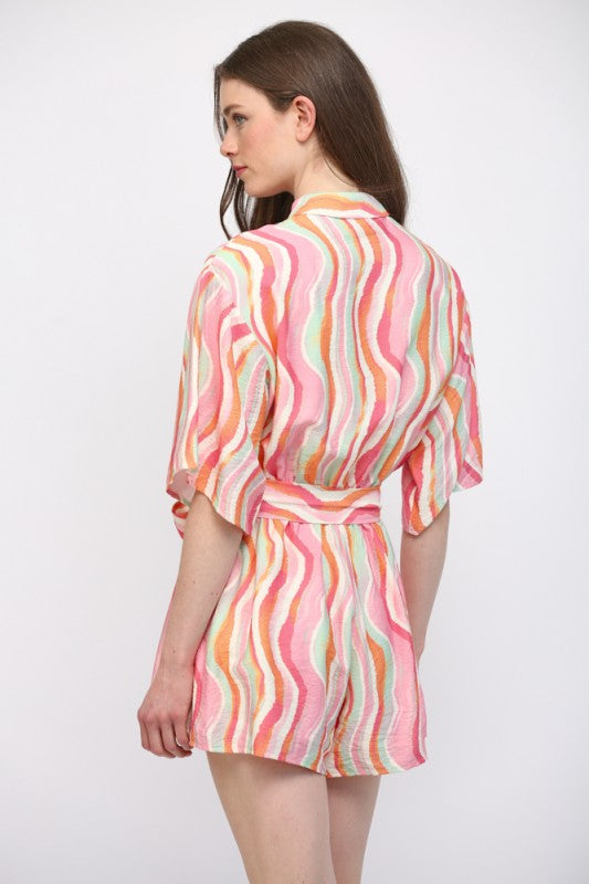 Wavy Stripe Romper