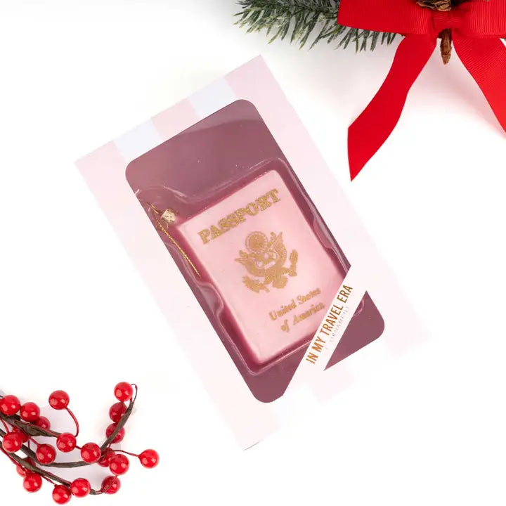 Pink Passport Ornament