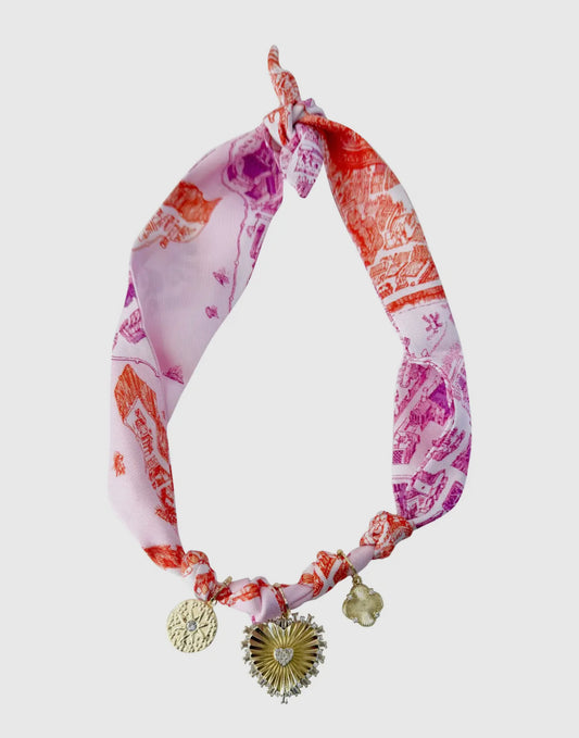 Scarf Necklace - Veronica Multi Charm