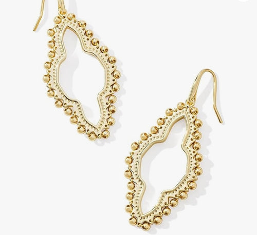 Abbie Beaded Open Frame Earrings