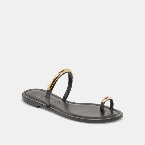 Wink Sandal in Black Leather