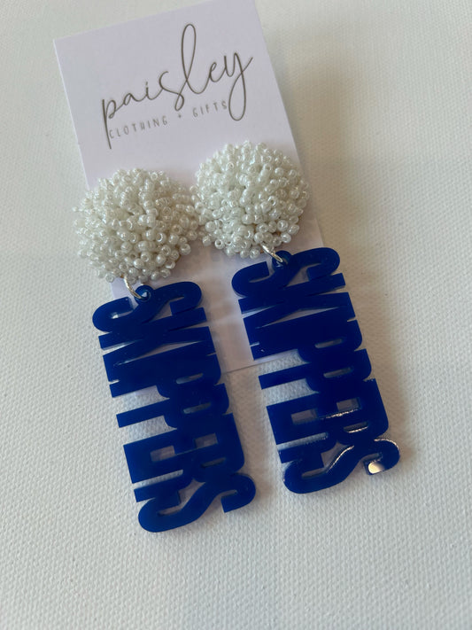 Skipper Seed Bead + Acrylic Earrings