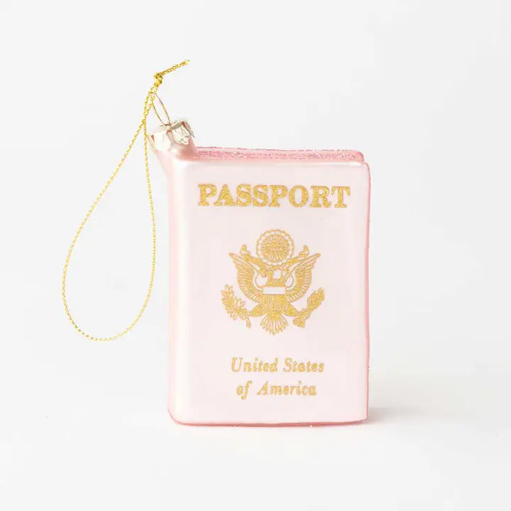 Pink Passport Ornament