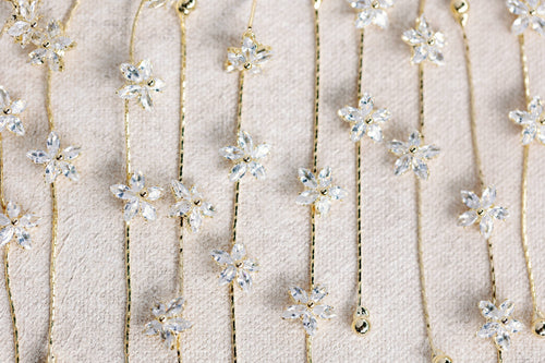 Diamond Daisy Gold Duster Drop Earrings