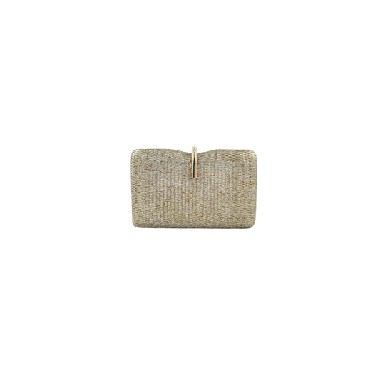 Gold Straw Clutch