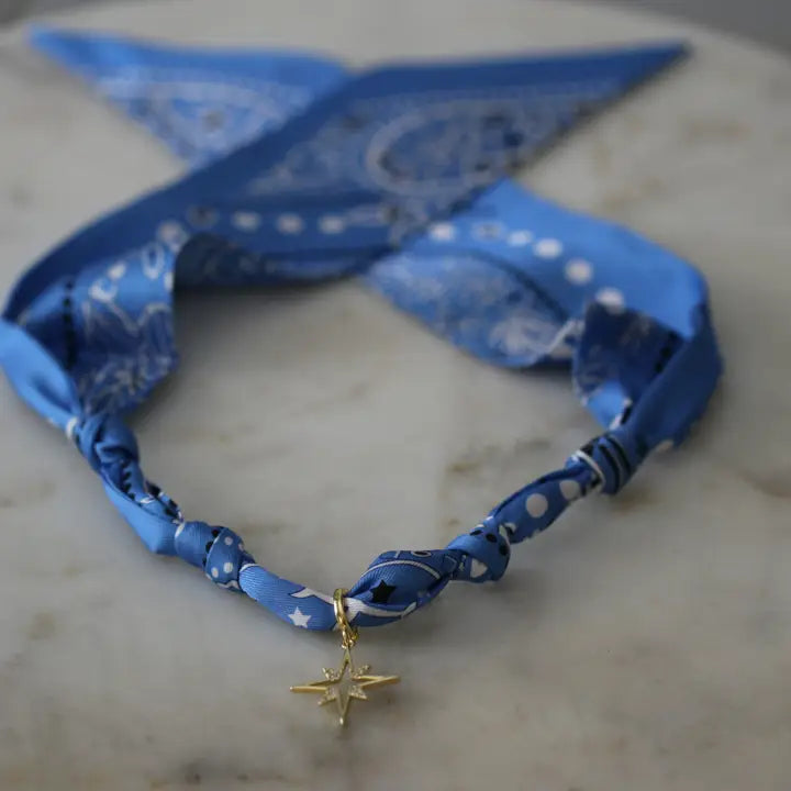 Scarf Necklace- Bandana Starlight