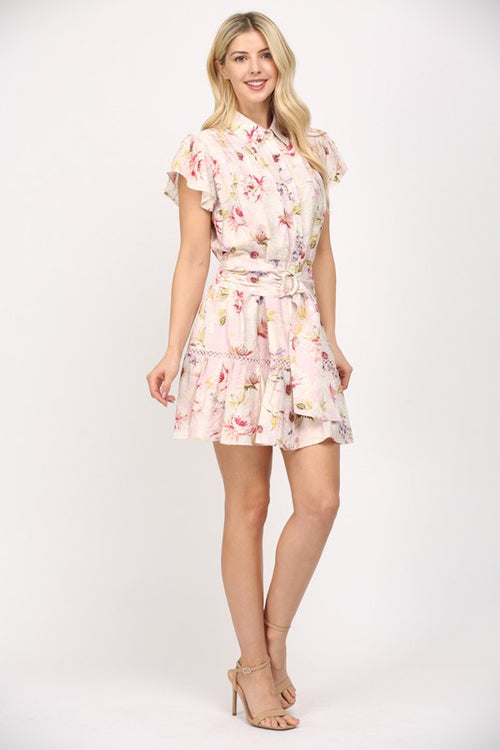 Amelia Floral Belted Dress