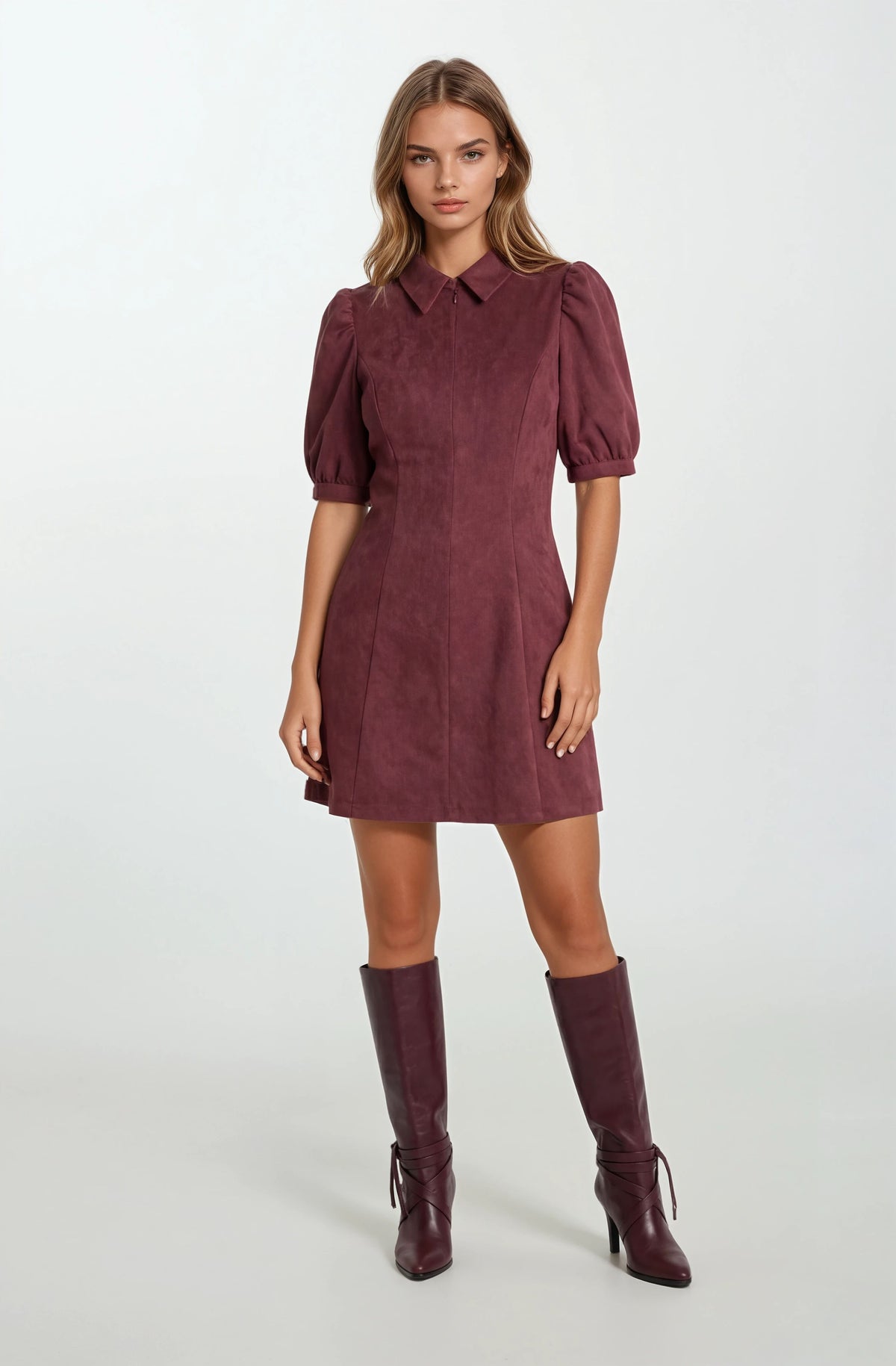 Shannon Dress in Maroon