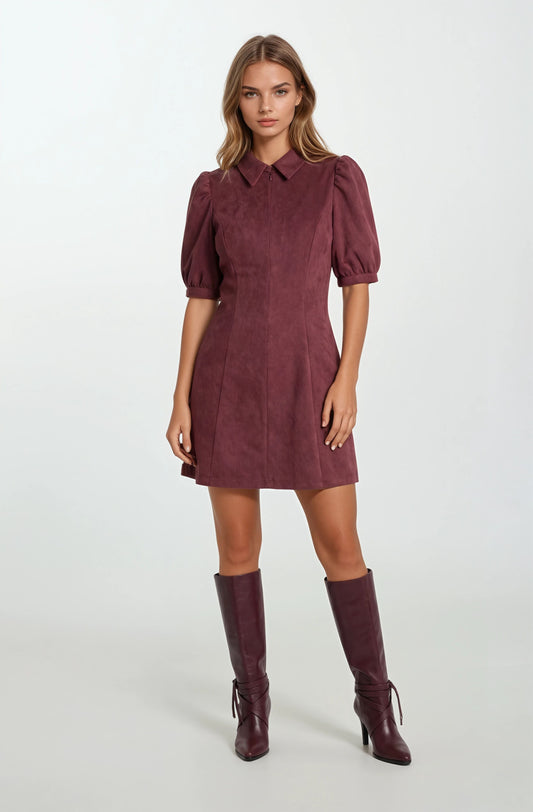 Shannon Dress in Maroon
