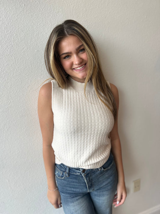 Textured Stitch Sweater Tank