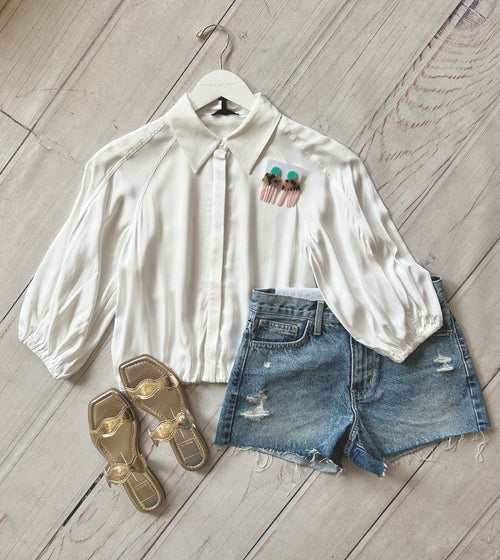 Ivory Raglan Top