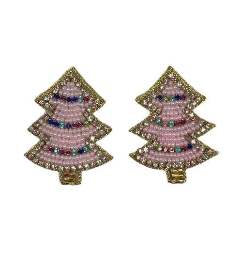 Christmas Sparkle Tree Stud Earrings