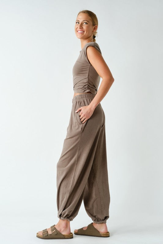 Tulip Pima Cotton Set in Truffle
