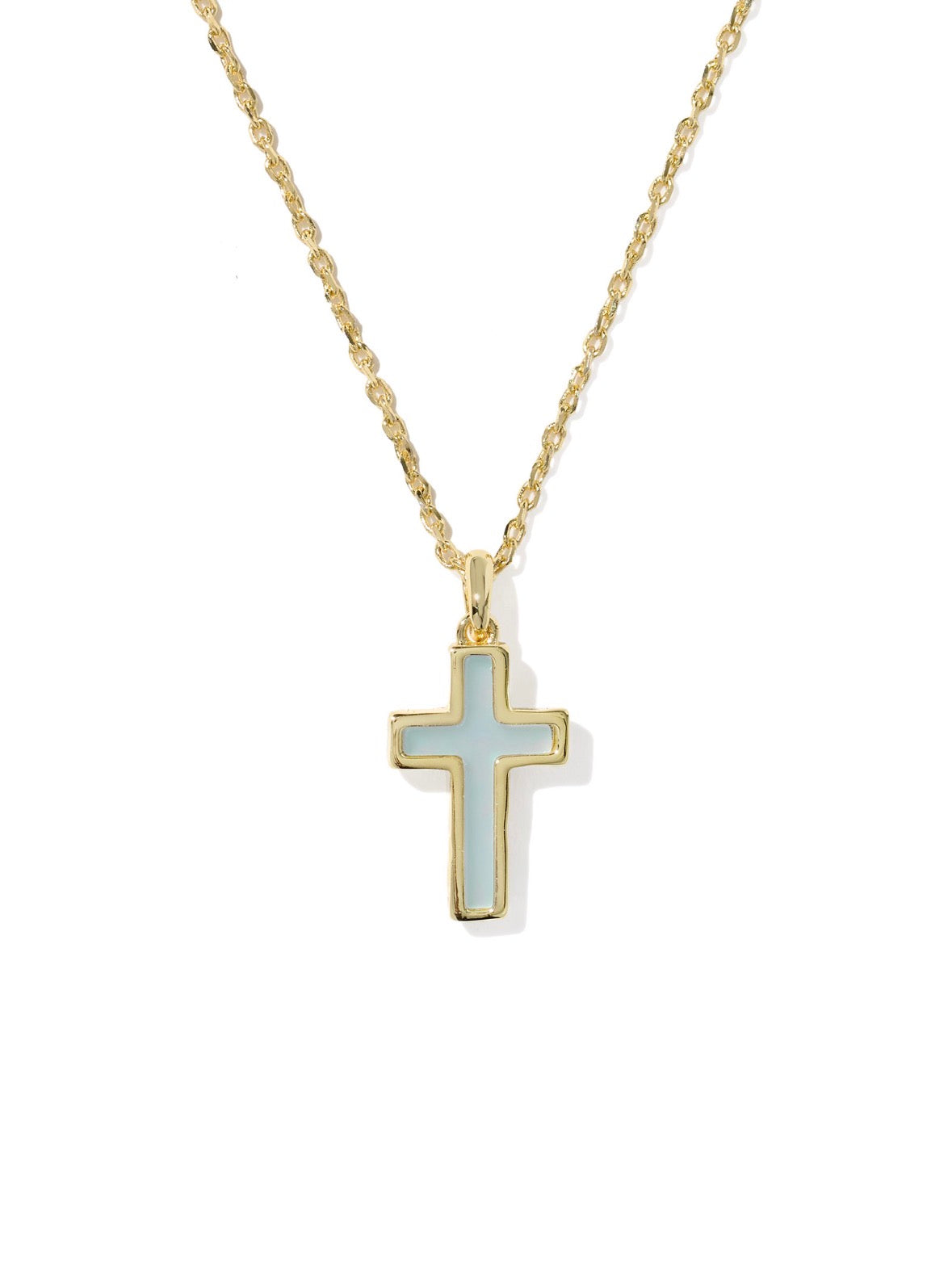 Gold Matte Cross Pendant