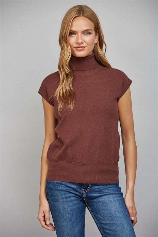 Burgundy Sleeveless Sweater
