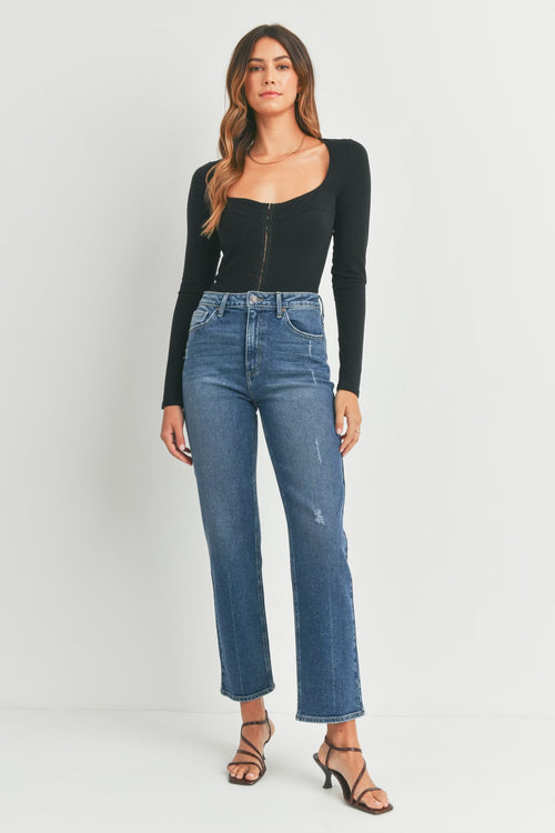 Dark Denim Straight Leg