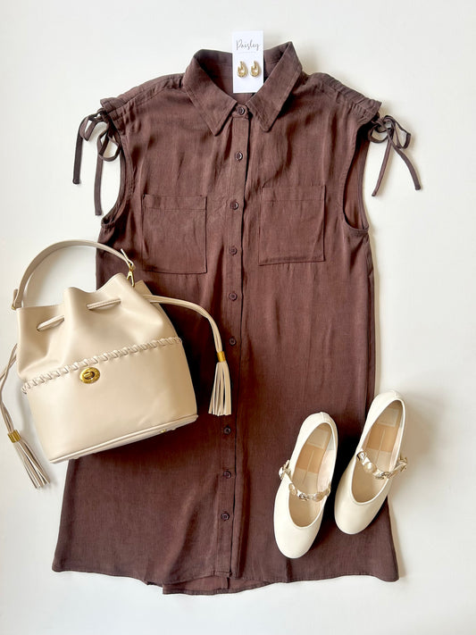 Portofino Dress in Brown