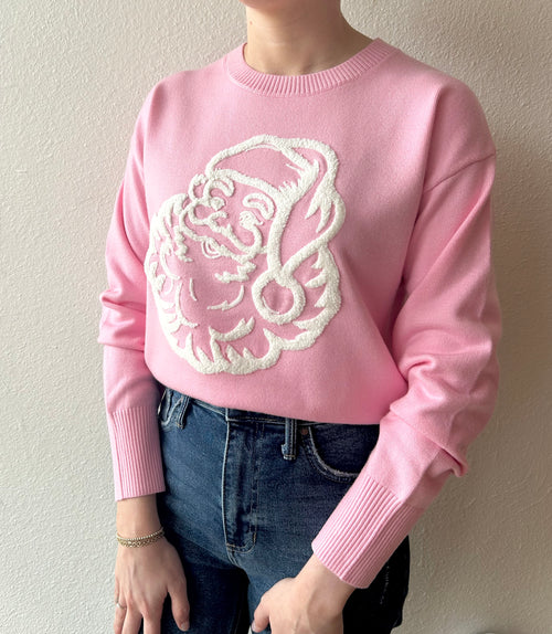 Santa Baby Sweater in Light Pink