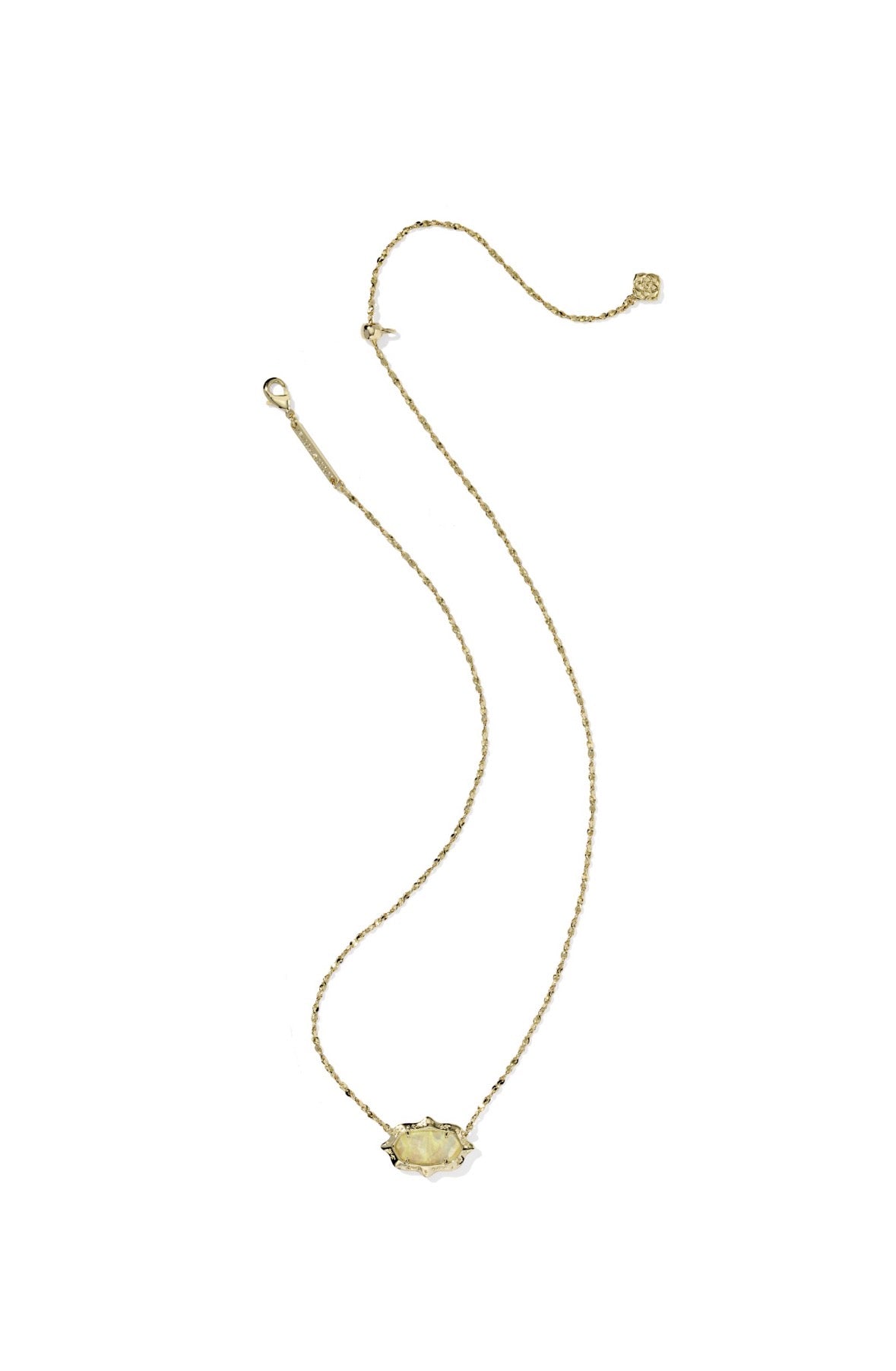 Elisa Scalloped Frame Short Pendant Necklace