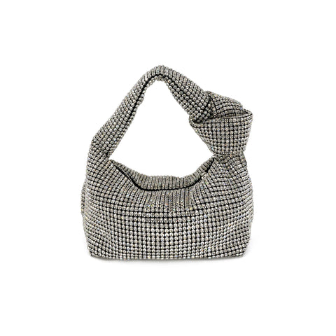 CHRISSY KNOTTED METALLIC TOP HANDLE BAG