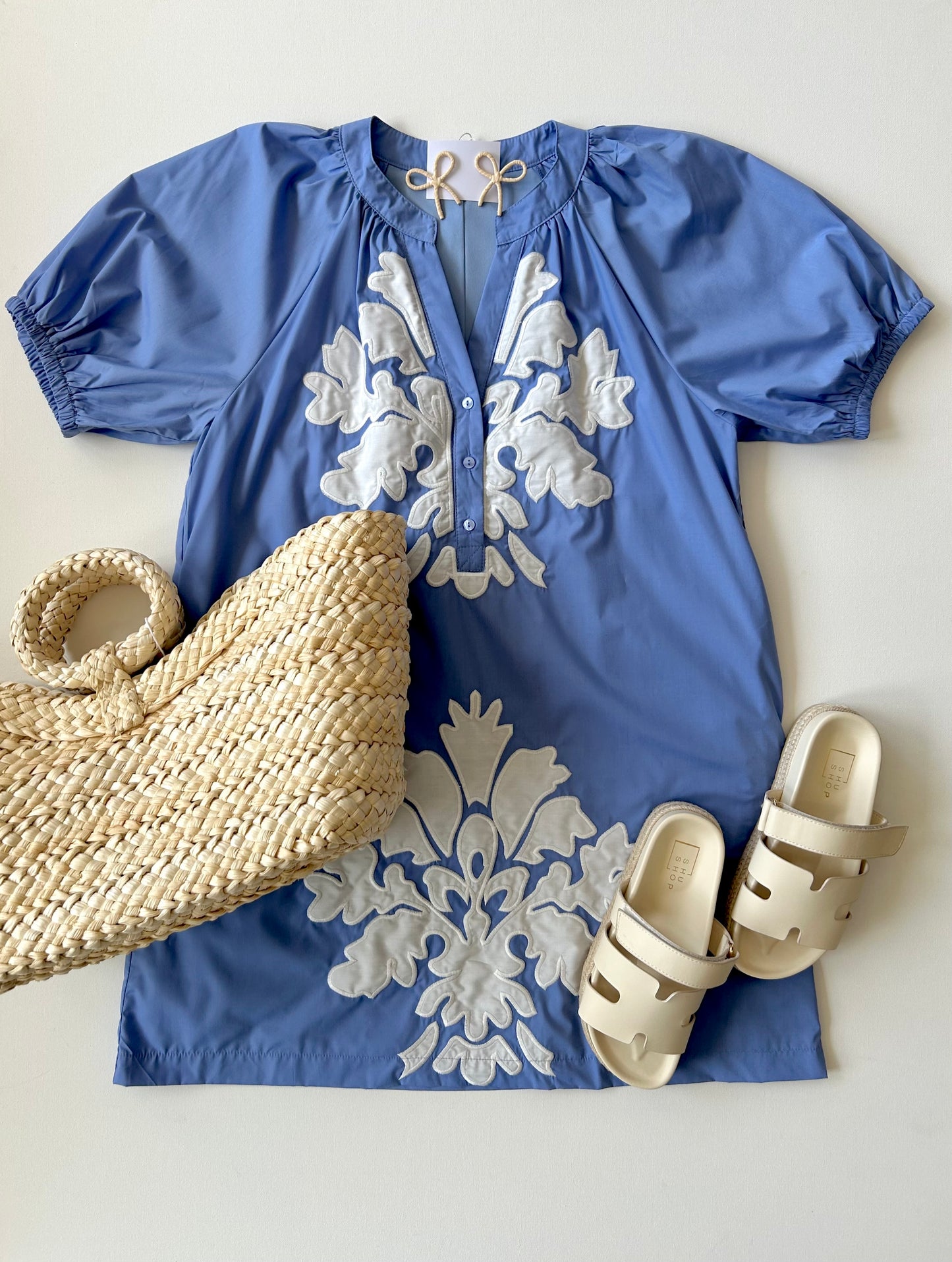 Coastline Embroidered Dress