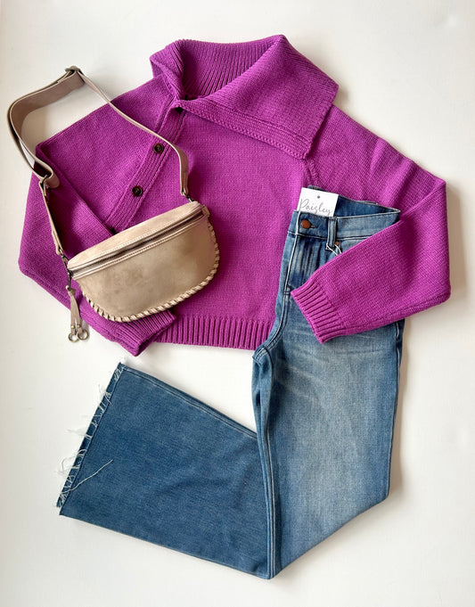 Asymmetric Neckline Sweater