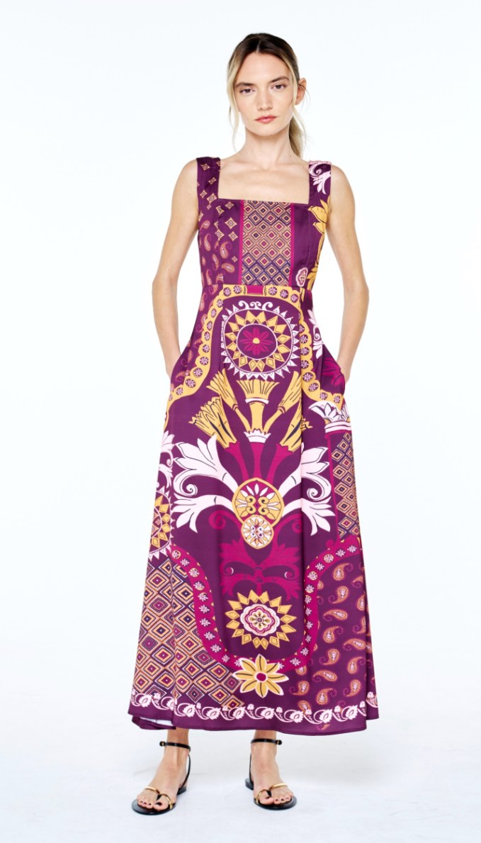 Holly Berry Print Maxi Dress