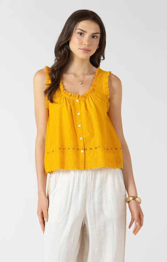 Sunflower Lace Trim Tank