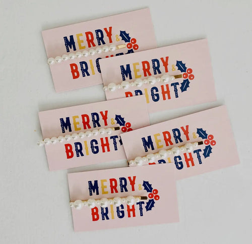 Merry & Bright Pearl Hair Clips