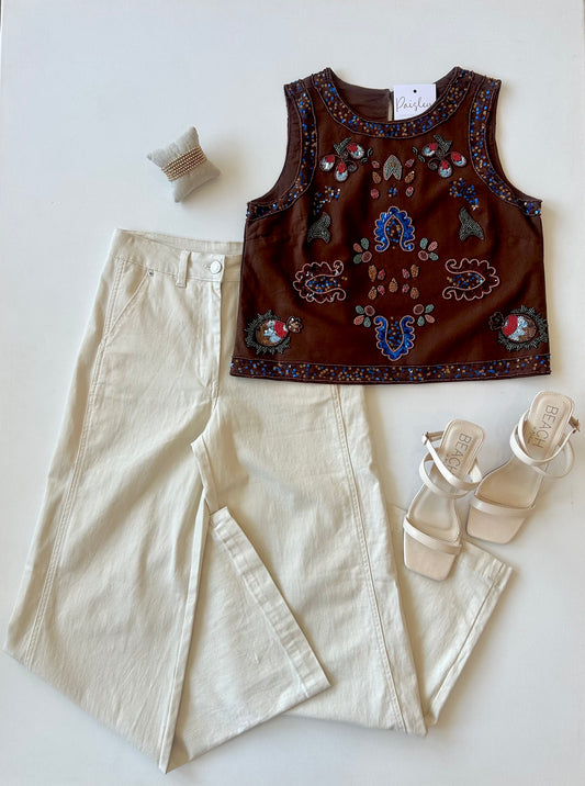 Beaded Sequin Tank Top