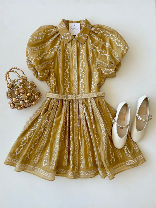 Daisy Dress in Vintage Gold