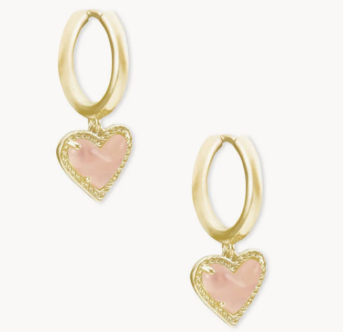 Ari Heart Gold Huggie Earrings