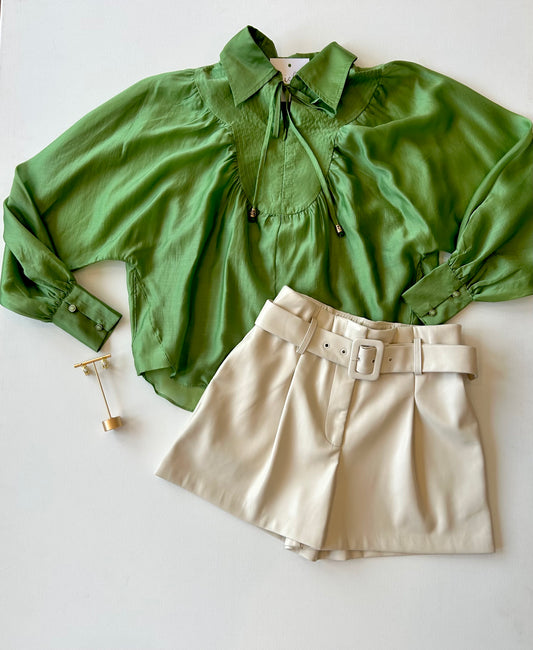 Georgina Topstitched Blouse