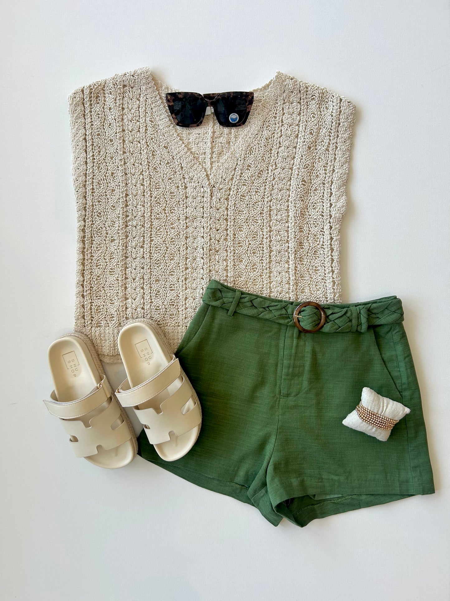 Cream Mini Crochet Tank