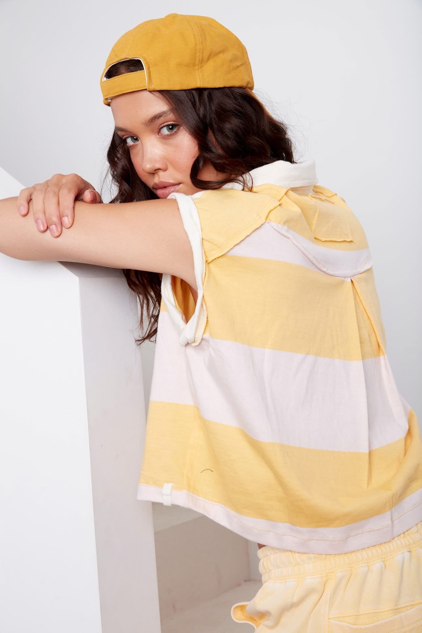 Harper Rolled Sleeve Boxy Top