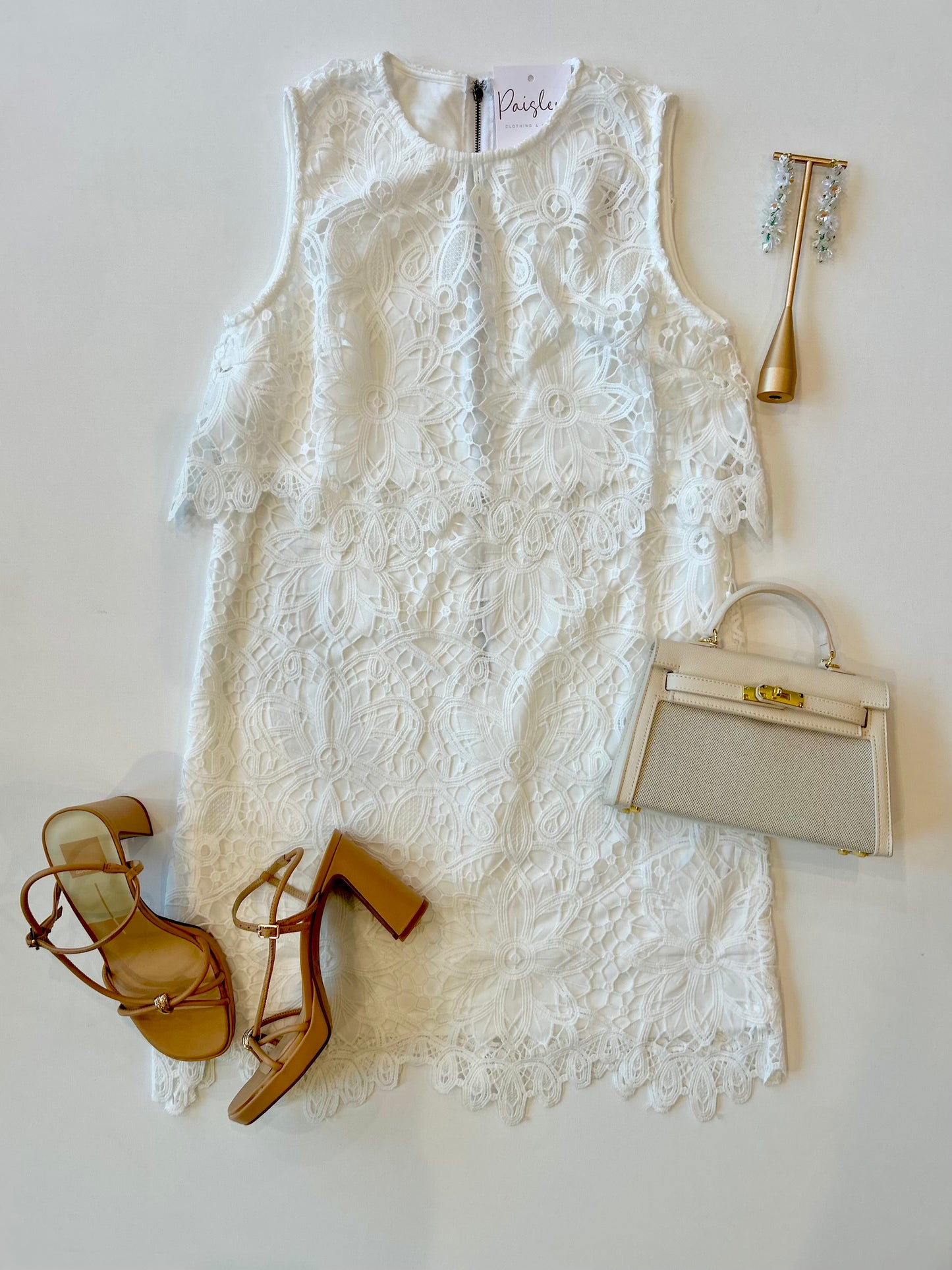 Poppy White Lace Dress