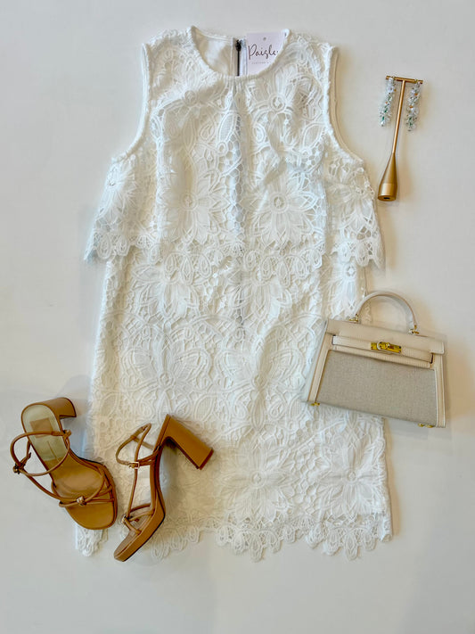 Poppy White Lace Dress