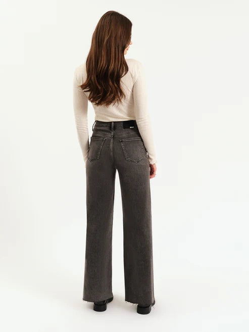 Far Out High Rise Wide Leg in Milky Way